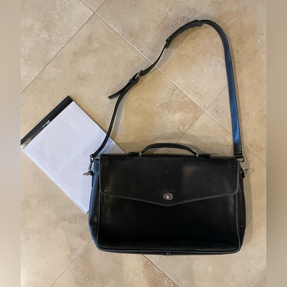 COACH leather laptop bag briefcase travel work bag vintage glove-tanned  leather - Picture 8 of 14